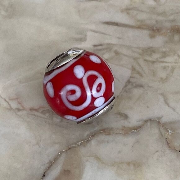 925 Sterling Silver Murano Glass Charm Bead - Picture 2 of 5